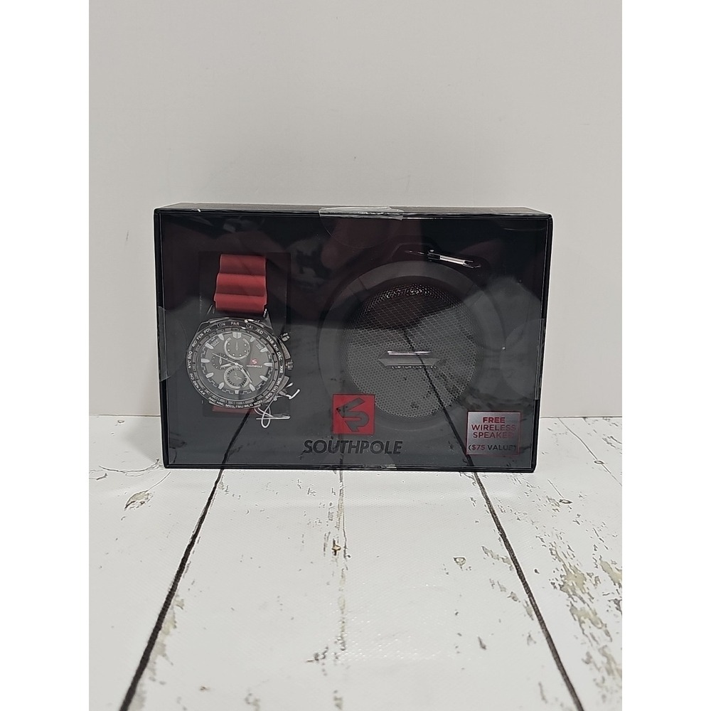 Southpole Men's Watch and Wireless Speaker Gift Set